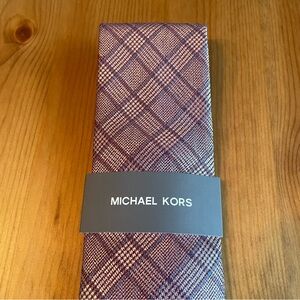 Michael Kors Purple Tie with Classic Plaid Design